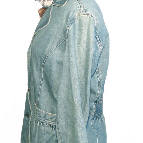 J Jill Stretch Denim Jacket ~ Light Wash ~ Size M - Picture 3 of 5